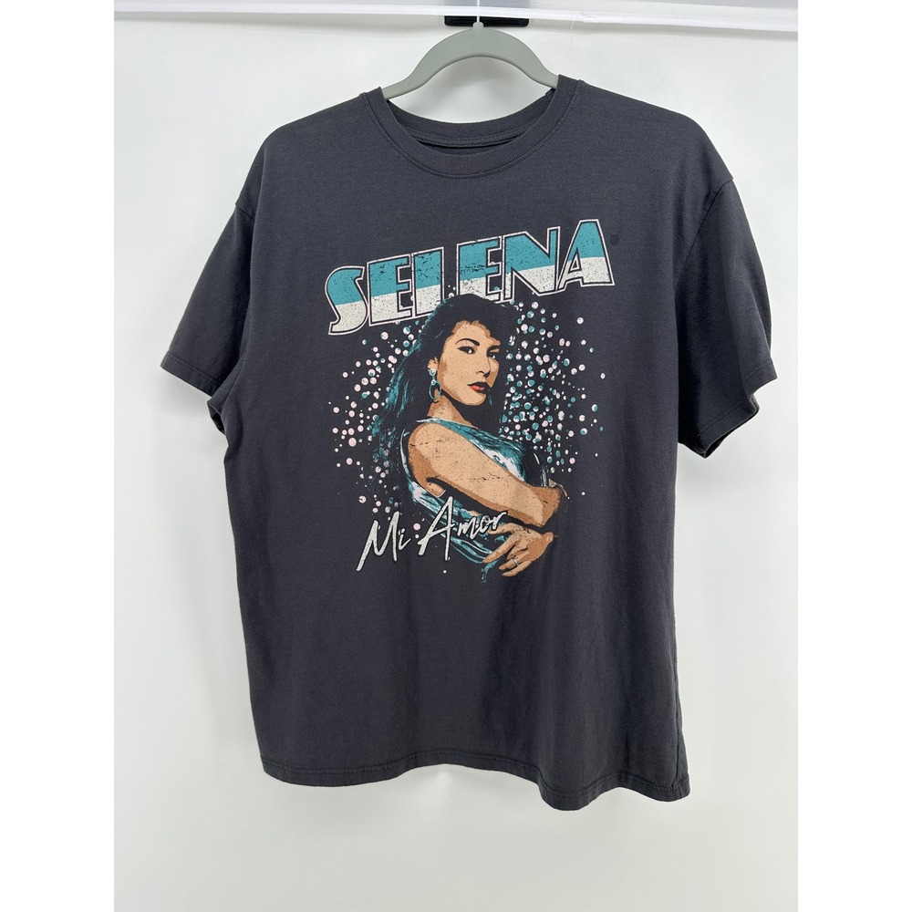 Selena Quintanilla Mi Amor Graphic T-Shirt Charcoal Gray Small Official Merch